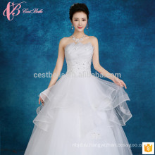 Приталенный Fit off-плечи приталенный Fit паффи бальное платье многослойные кружева аппликация дешевые плюс Размер свадебное платье
